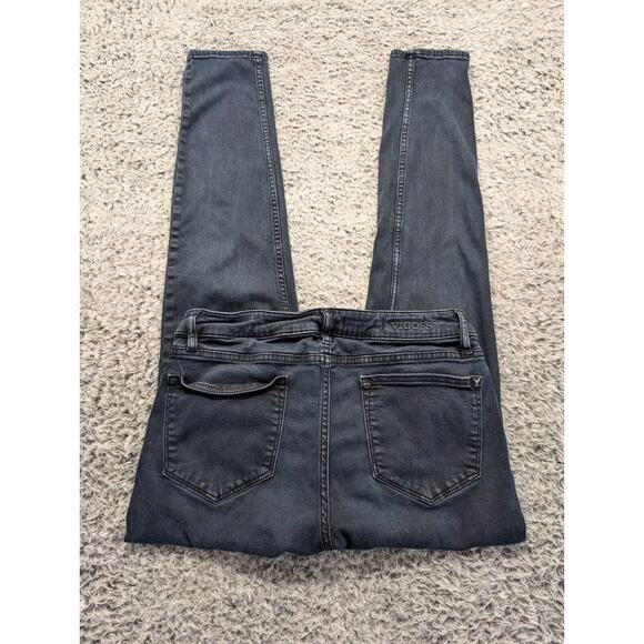 Vigoss Jeans Womens 29 Blue Dark Wash Denim Marley Skinny Distressed Stretch - Picture 1 of 10